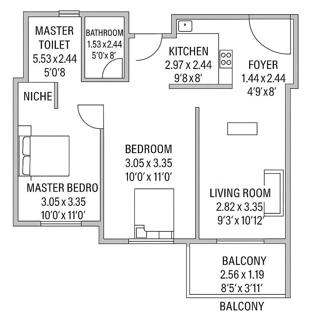 Whitefield, Compact Apartment, Godrej Splendour, North-Facing High-Floor