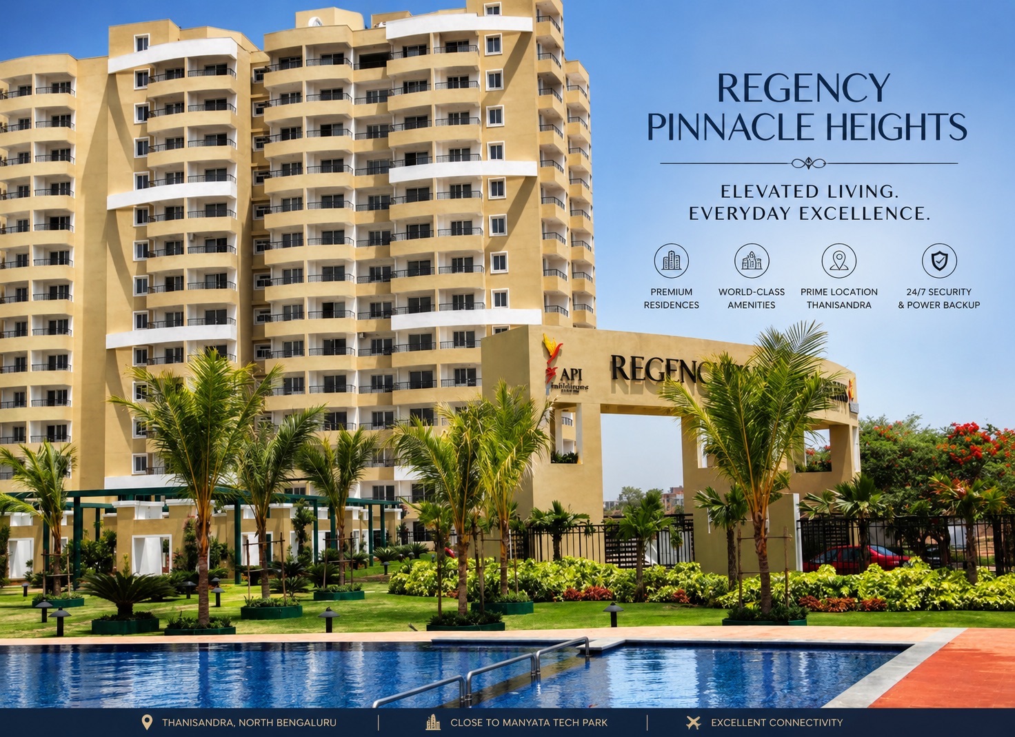 Regency Pinnacle Heights, Thanisandra Premium High-Rise Residence | Spacious Layout | Luxury Amenities | Minutes from Manyata Tech Park