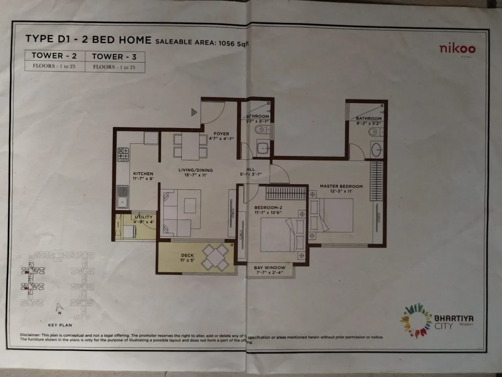 Thanisandra | Prime 2 BHK City View Residence | 1056 Sq. Ft.