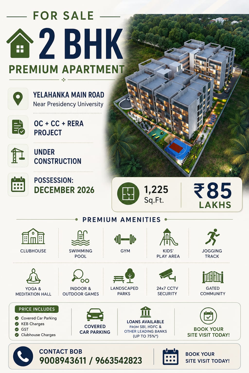 Yelahanka | 2 BHK Apartment | 1085 Sq. Ft. 5