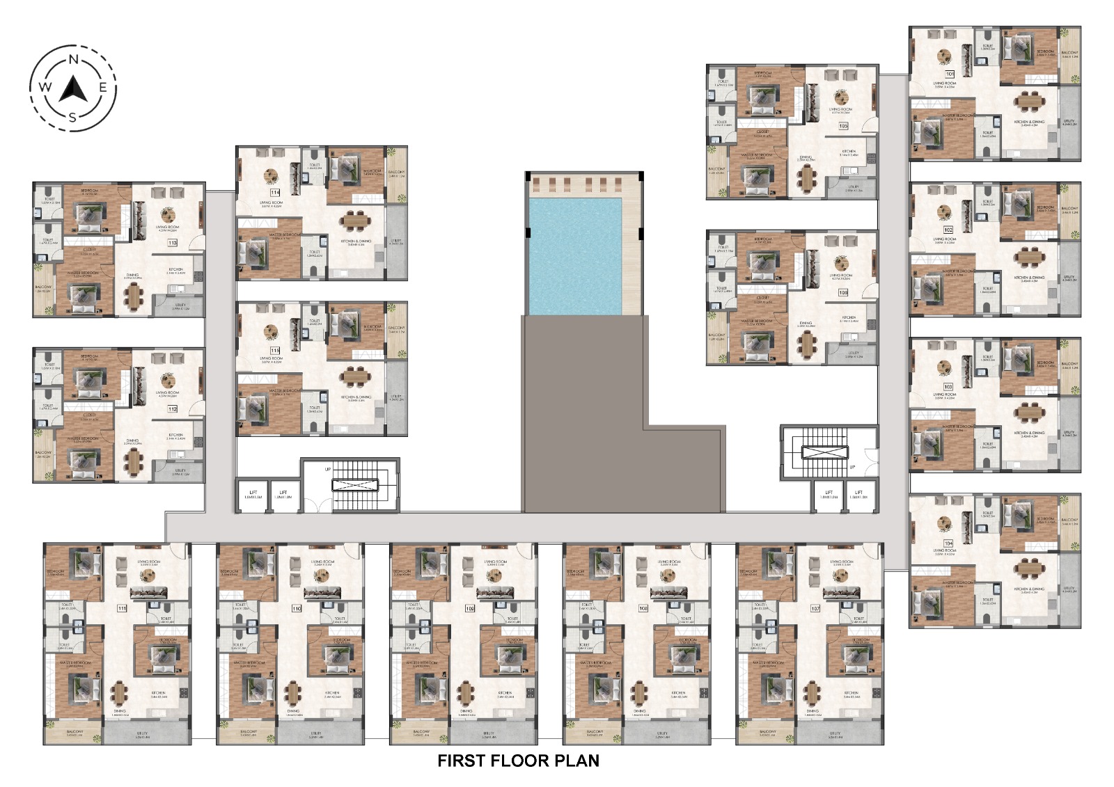 PM Gardens | 2 BHK Apartment | 1225 Sq. Ft. 2