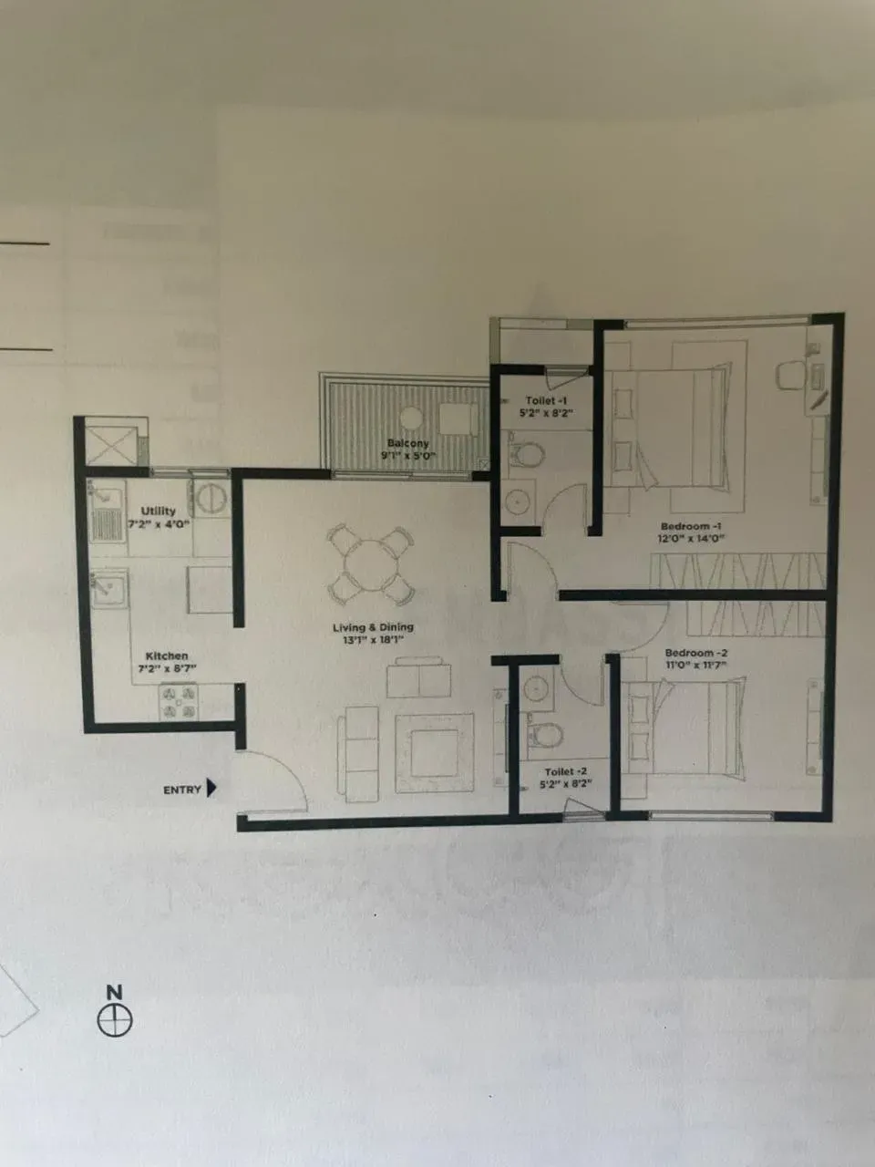 Embassy East Avenue | Whitefield | Premium 2BHK Residence | 1150 Sq. Ft. - Image 2
